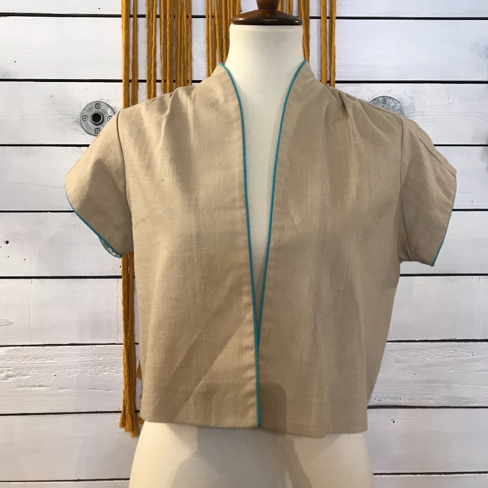 Cropped Linen Jacket